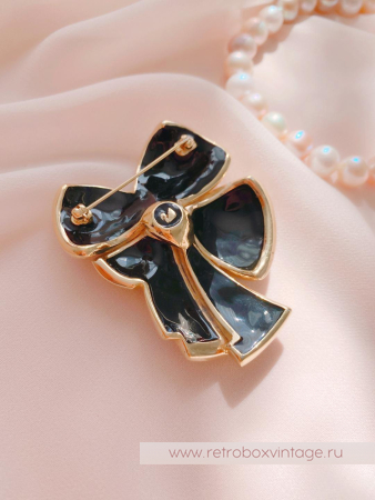 SWAROVSKI Брошь «Кристальный шахматный бант»