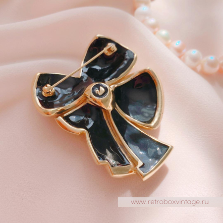 SWAROVSKI Брошь «Кристальный шахматный бант»