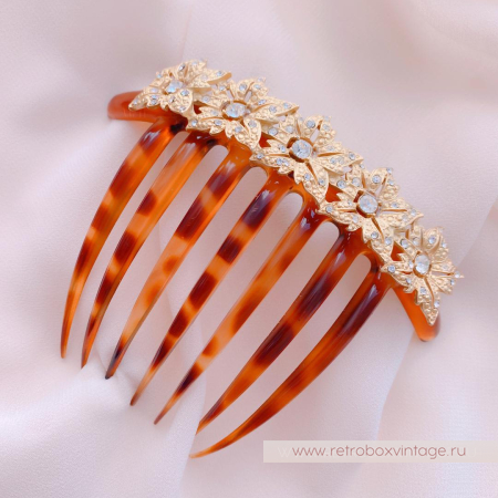 KIRKS FOLLY Гребень для волос «Золотые цветы»