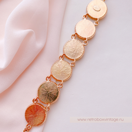 KIRKS FOLLY Браслет "Шесть лун: чередующиеся светлые и золотые"