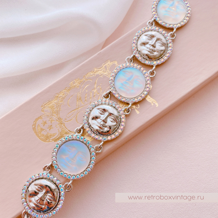 KIRKS FOLLY Браслет "Шесть лун: чередующиеся светлые и серебристые"