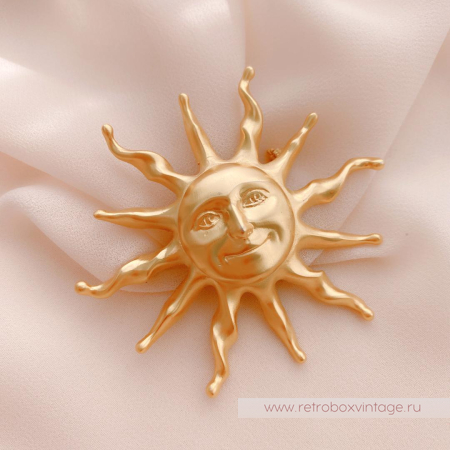 ANNE KLEIN Брошь «Золотое солнце»