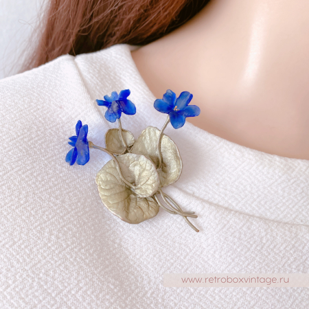 MICHAEL MICHAUD Брошь "Дикие фиалки"