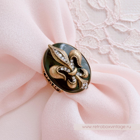 SWEET ROMANCE Кольцо «Королевская лилия - флер де лис» бронза