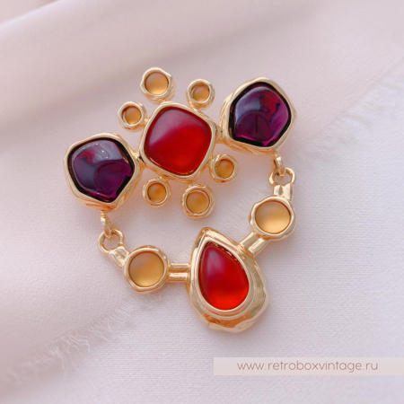 MONET / YVES SAINT LAURENT Брошь «Мармель-шатлен»