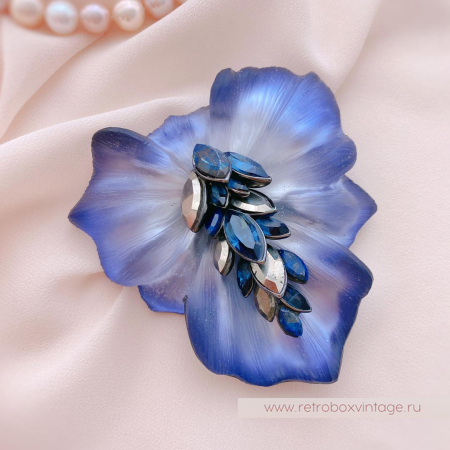 ALEXIS BITTAR Брошь «Заснеженная космическая фиалка бант»