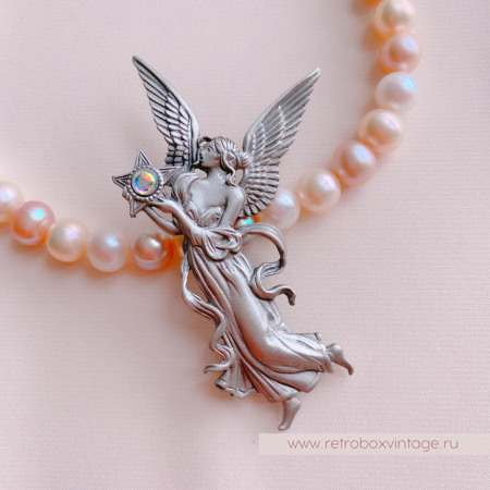 JJ / JONET JEWELRY Брошь «Ангел утренней звезды: серебро»