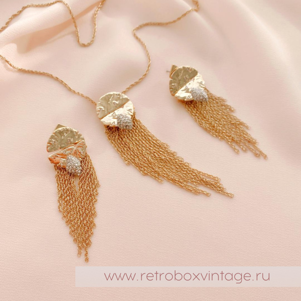 ALEXIS BITTAR Комплект «Полет кометы» кулон на цепочке и серьги ALEXIS BITTAR Комплект «Полет кометы» кулон на цепочке и серьги