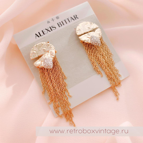 ALEXIS BITTAR Комплект «Полет кометы» кулон на цепочке и серьги ALEXIS BITTAR Комплект «Полет кометы» кулон на цепочке и серьги