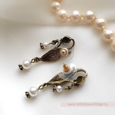 SWEET ROMANCE Серьги-гвоздики «Жемчужные ландыши» (архив)