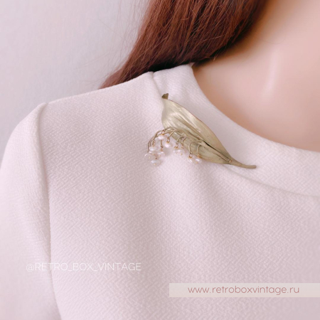 MICHAEL MICHAUD Брошь «Трепещущий майский ландыш»