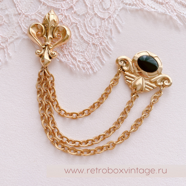 Брошь-шатлен "Сказка Шахерезады с флер-де-лисом" NO NAME