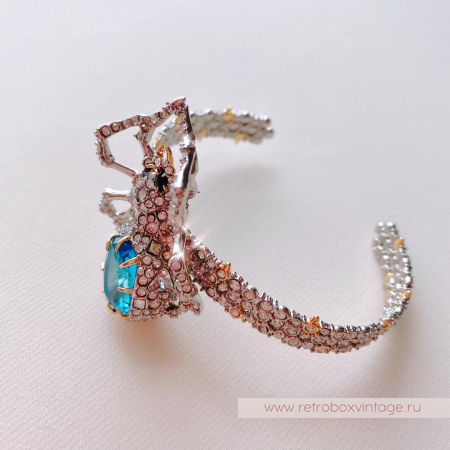 ALEXIS BITTAR Браслет «Голубой кристальный паучок»