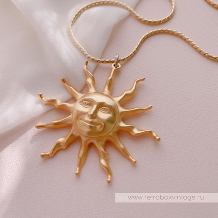 ANNE KLEIN Кулон на цепочке «Золотое солнце»