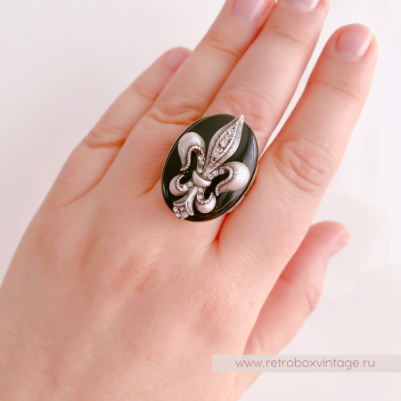 SWEET ROMANCE Кольцо «Королевская лилия - флер де лис» серебро