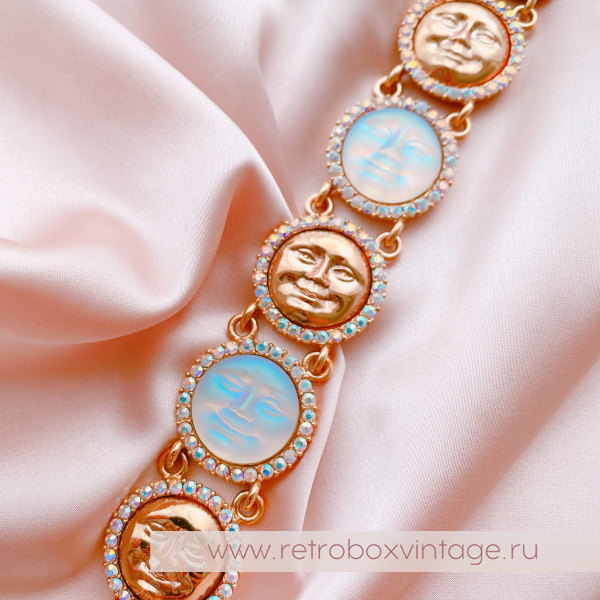 KIRKS FOLLY Браслет "Шесть лун: чередующиеся светлые и золотые"