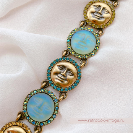 KIRKS FOLLY Браслет "Шесть лун: чередующиеся зеленые и бронзовые"