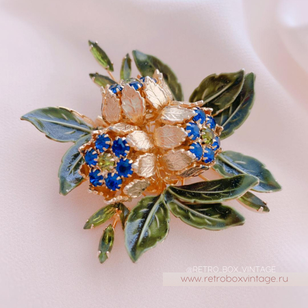 VENDOME Брошь «Хризантемы с синим»