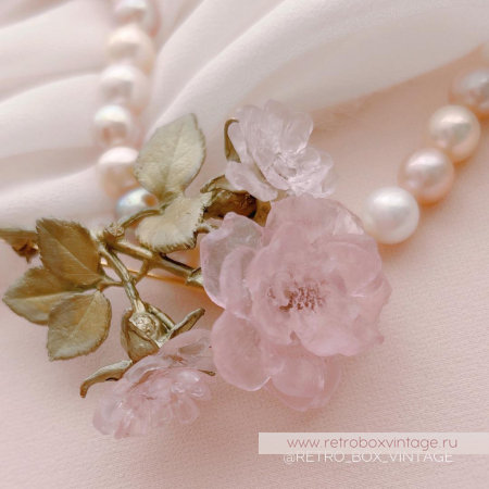 MICHAEL MICHAUD Брошь «Цветущая роза»