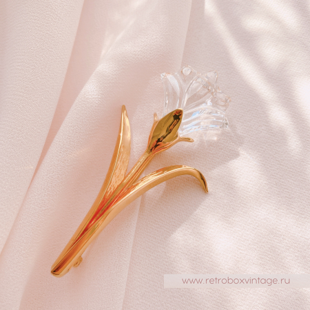 SWAROVSKI Брошь "Хрустальная лилия" Коллекция Crystal Memories