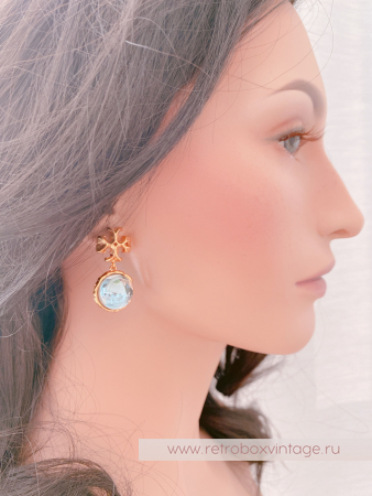 TORY BURCH Серьги «Голубой лед»