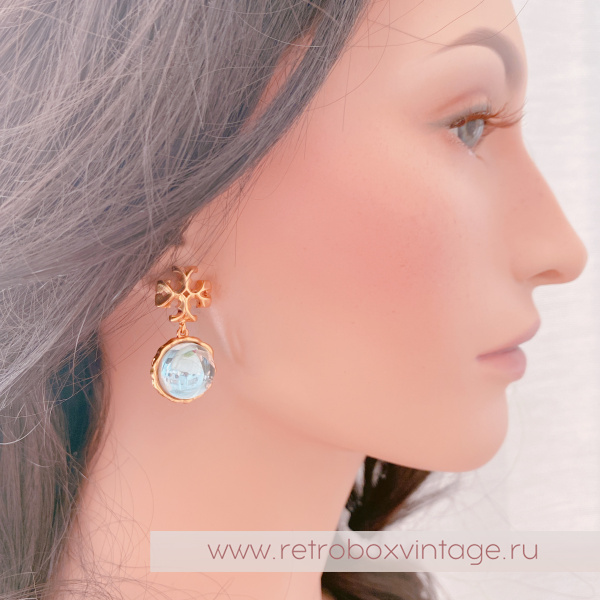 TORY BURCH Серьги «Голубой лед»