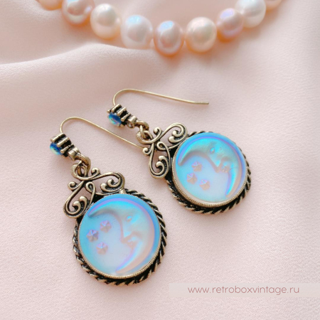 SWEET ROMANCE Серьги «Лунная соната: бронза»