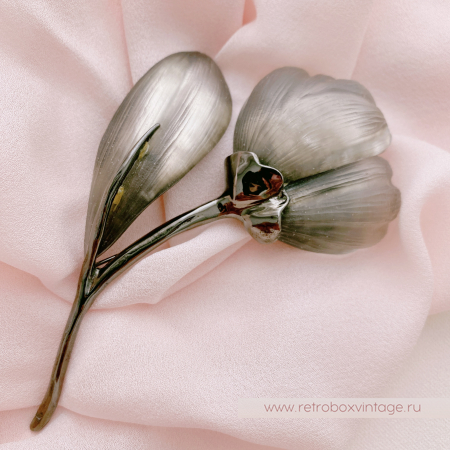 ALEXIS BITTAR Брошь "Пепельный тюльпан" Эксклюзив