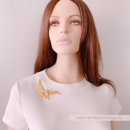 JOAN RIVERS Брошь «Золотая птица счастья» JOAN RIVERS Брошь «Золотая птица счастья»