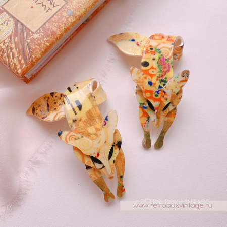 LEA STEIN Брошь «Лиса в стиле климта 2»