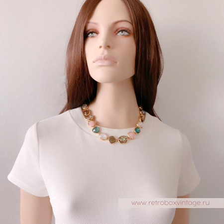 ANNE KLIEIN Ожерелье «Морские камушки: лесная пастель»