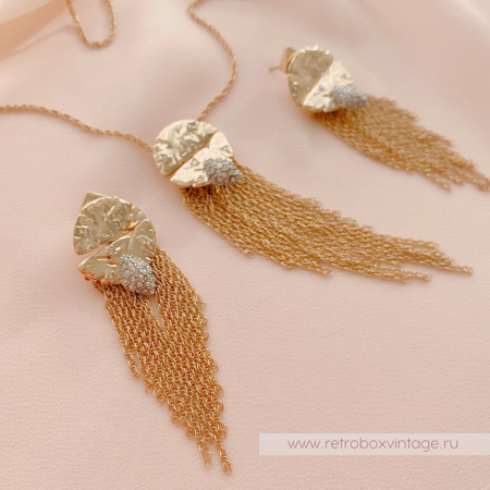 ALEXIS BITTAR Комплект «Полет кометы» кулон на цепочке и серьги