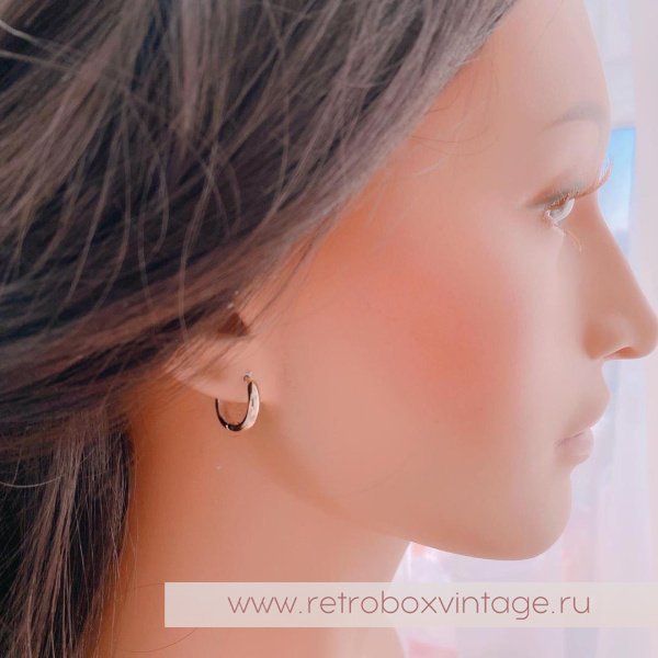 RALPH LAUREN / LAUREN Серьги двусторонние «Мини-кольца: золото-серебро»