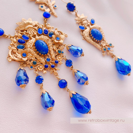 ASKEW LONDON Комплект «Синие павлины»