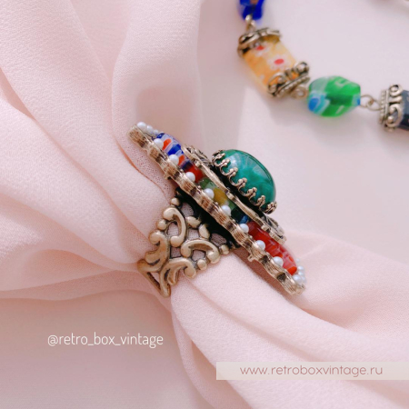 SWEET ROMANCE Кольцо «Цветущий луг: красные»