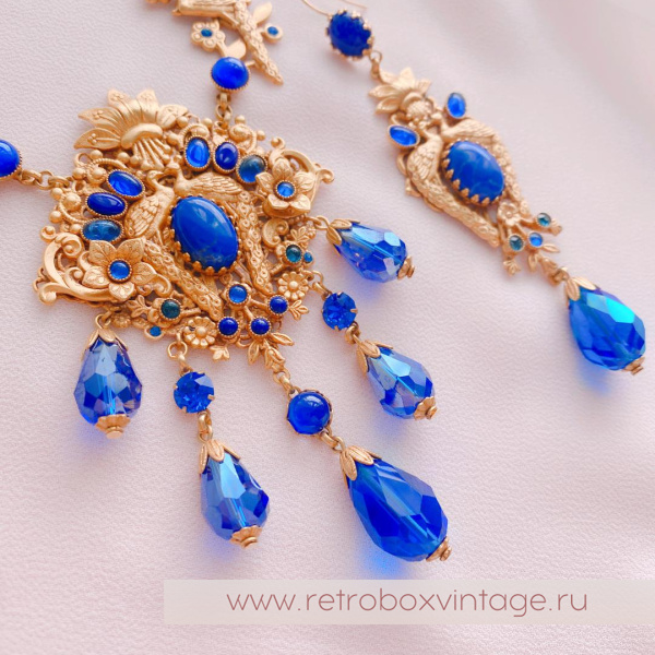 ASKEW LONDON Комплект «Синие павлины»