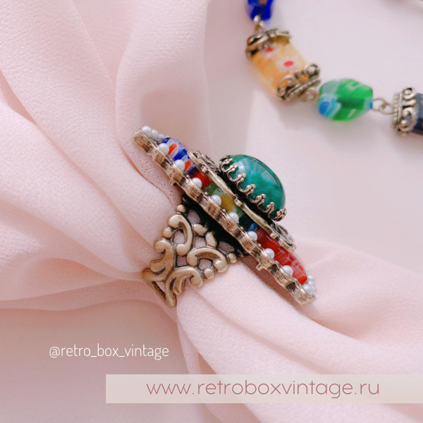 SWEET ROMANCE Кольцо «Цветущий луг: красные»