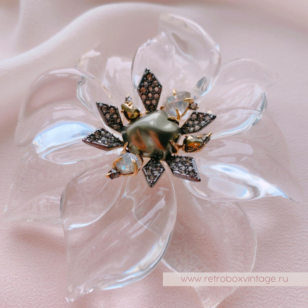 ALEXIS BITTAR Брошь «Лотос - цветок воды»