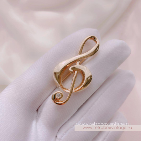 LIZ CLAIBORNE Брошь «Скрипичный ключ»