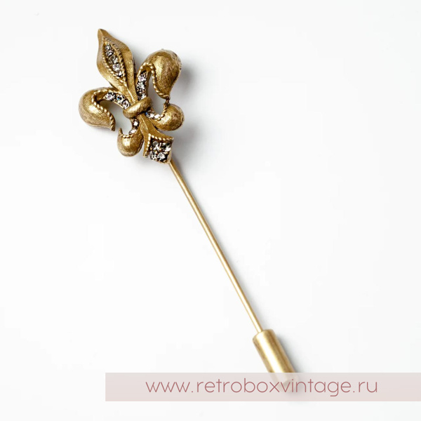 SWEET ROMANCE Брошь-стик «Флер де лис — королевская лилия: бронза»
