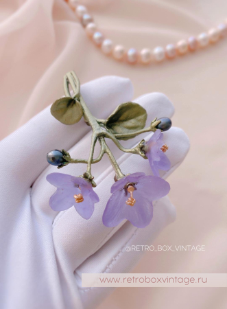 MICHAEL MICHAUD Брошь «Нежные фиалки» коллекция African violet