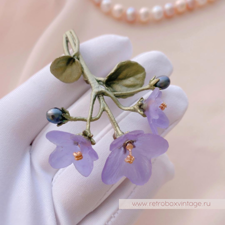 MICHAEL MICHAUD Брошь «Нежные фиалки» коллекция African violet
