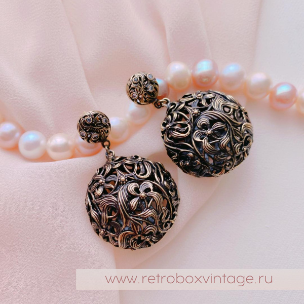 FIORE DI FIRENZE Серьги «Ирисы шары»