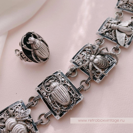 SWEET ROMANCE Кольцо «Скарабей: серебро»