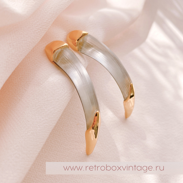 ALEXIS BITTAR Серьги "Клыки: белый снег" ALEXIS BITTAR Серьги "Клыки: белый снег"