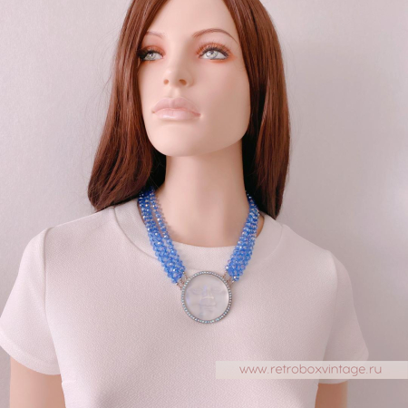 KIRKS FOLLY Колье «Голубая императрица-луна»