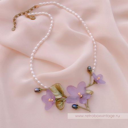 MICHAEL MICHAUD Колье «Нежные фиалки» коллекция African violet
