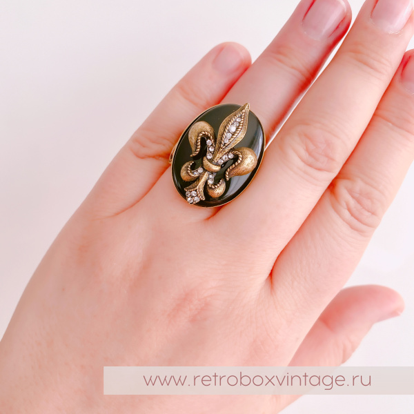 SWEET ROMANCE Кольцо «Королевская лилия - флер де лис» бронза
