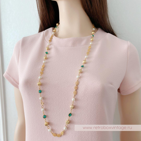 Нить безелей с жемчугом «Изумрундия» NO NAME 