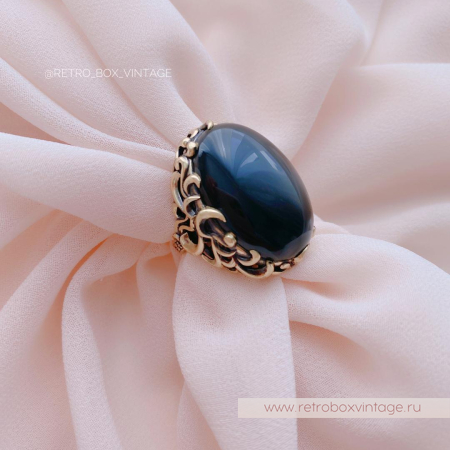 FIORE DI FIRENZE Кольцо «Черный феникс» с соколиным глазом